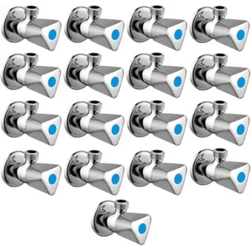 Senkiddpro Triangle Stainless Steel Chrome Finish Wall Mounted Angle Cock (Pack of 17)