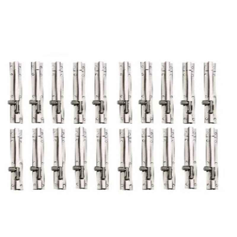Widoma 6 inch Stainless Steel Two Tone Finish Tower Bolt, M3001620 (Pack of 20)