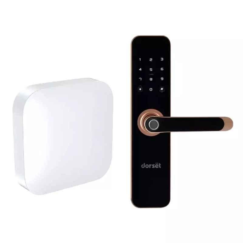 Dorset Steel Rose Gold Finish Smart Door Lock with System, DG 203 IRG