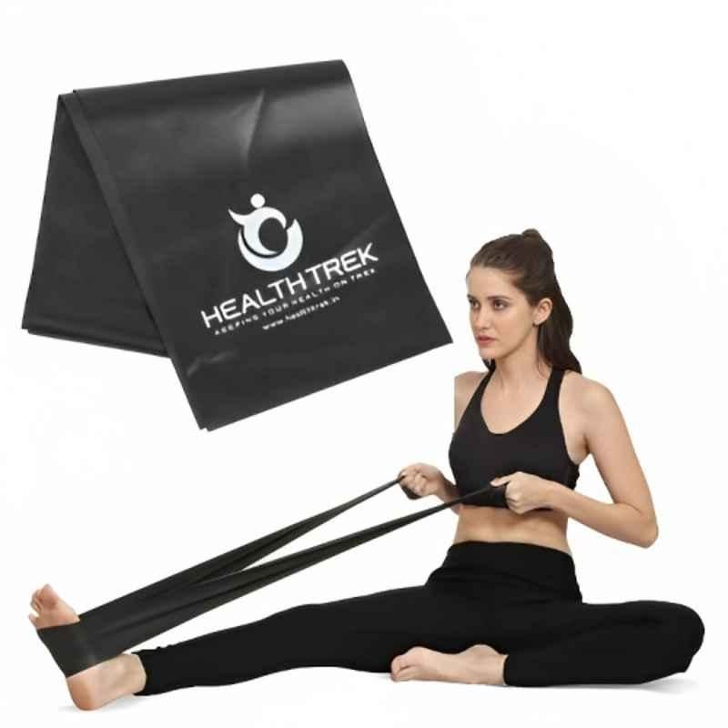 Healthtrek 0.5mm Heavy Black Fitness Resistance Band for Physiotherapy, 2023FRB05MM