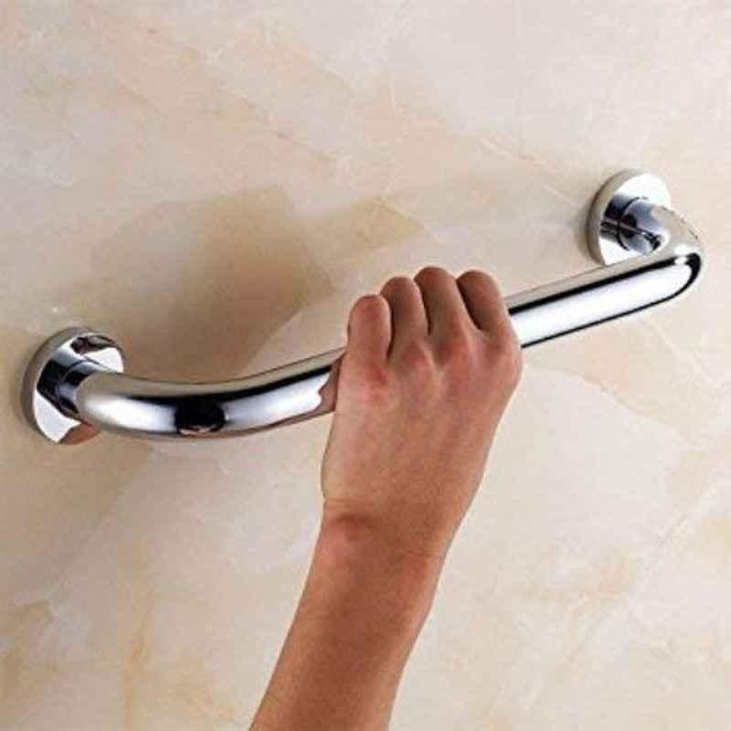 Logger 12 inch Stainless Steel Wall Mounted Grab Bar for Bathroom & Bathtub