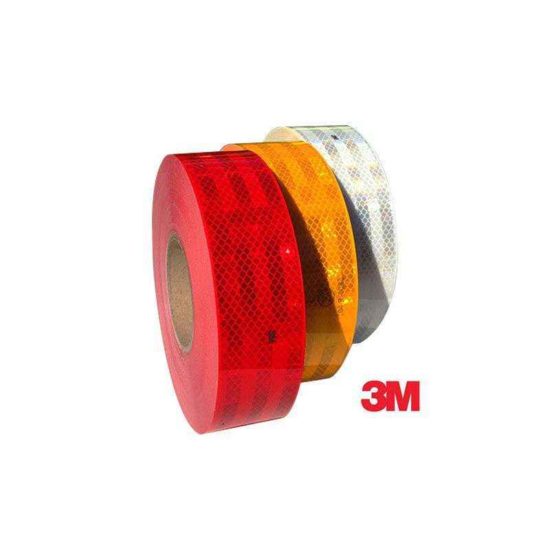 3M 2 Inch Red, Yellow & White Reflective Tape Set, Length: 2 ft