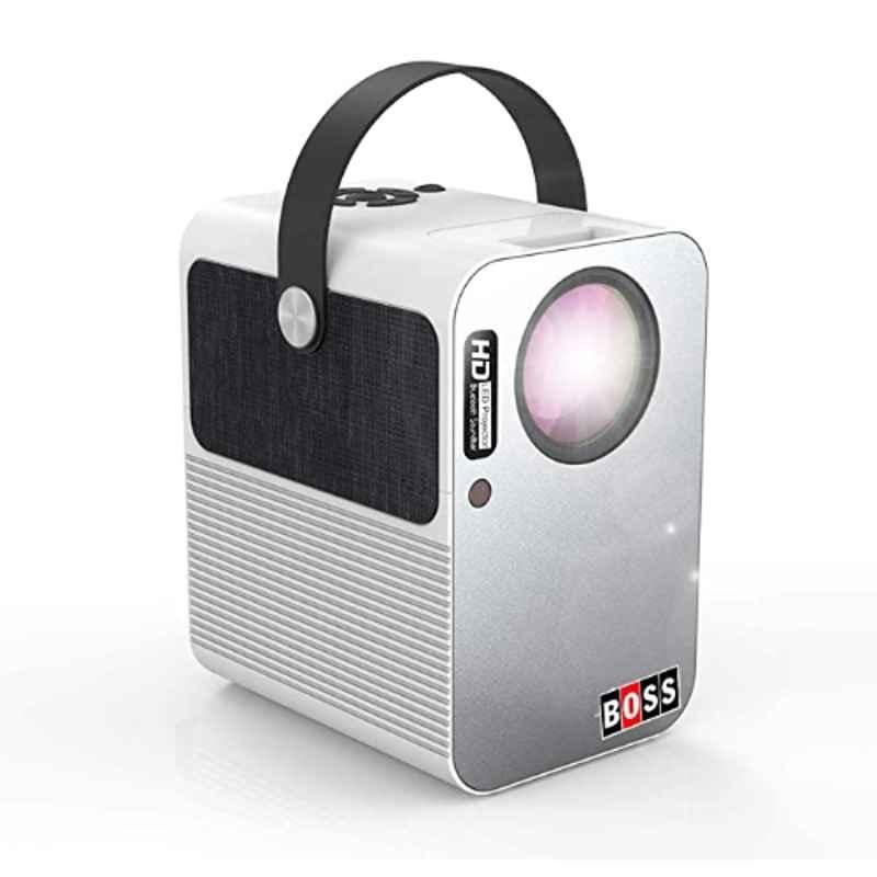 Boss S42A 6100lm 3840x2160p Android Version 9.0 Home Theatre Video Projector for Home & Office, QR-EIQ5-UXW7