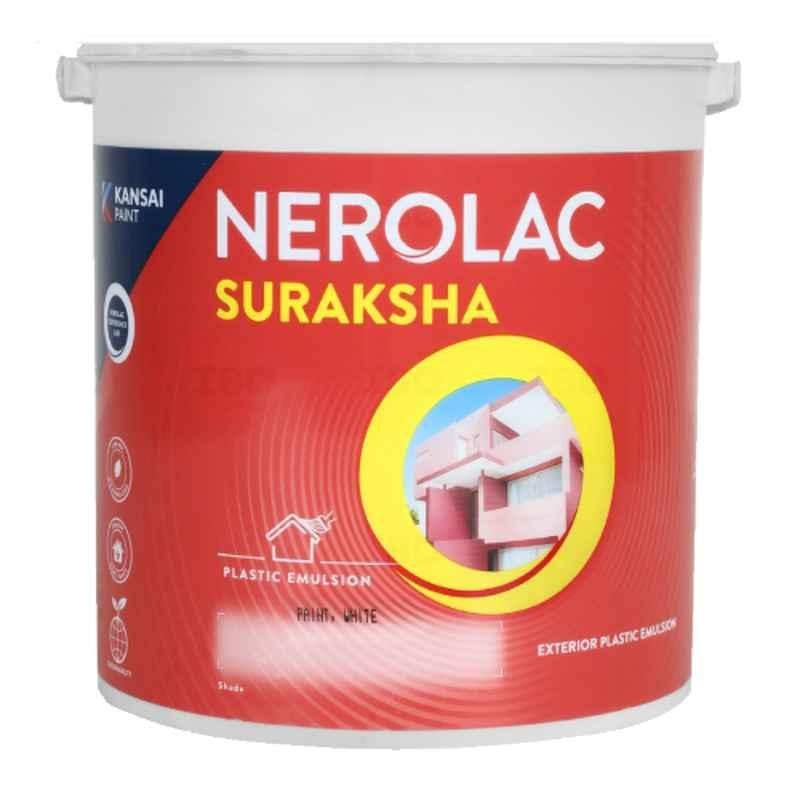 Nerolac Suraksha 10L White Acrylic Exterior Emulsion Paint