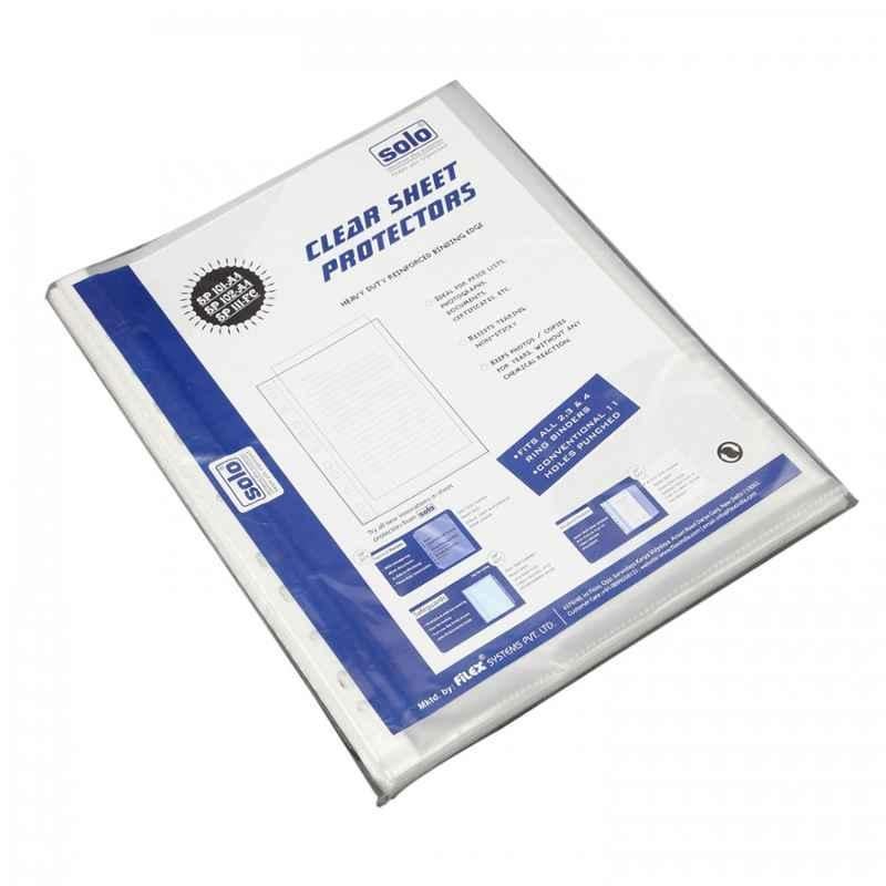 Solo Silver A4 Transparent Heavy Duty Sheet Protector, SP 102 (Pack of 250)