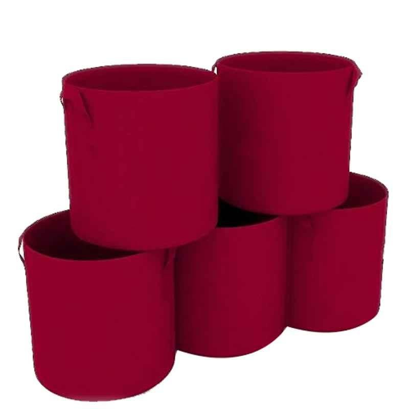 Sanvi 5 Pcs 12x12 inch Non-Woven Fabric Plant Grow Bag Set for Terrace Garden