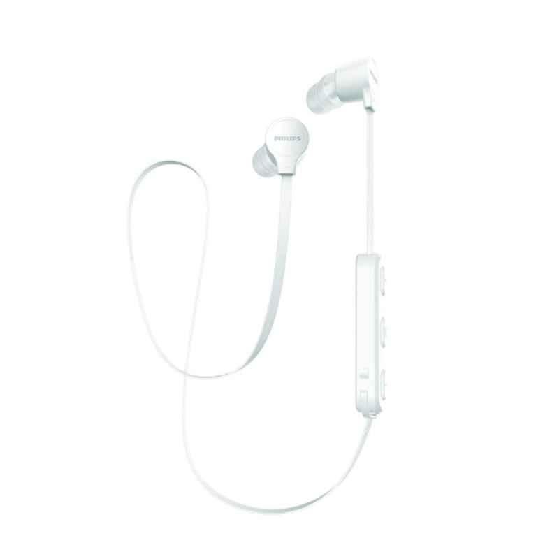 Philips White Wireless Bluetooth in Ear Neckband Earphone, SHB1805WT/10