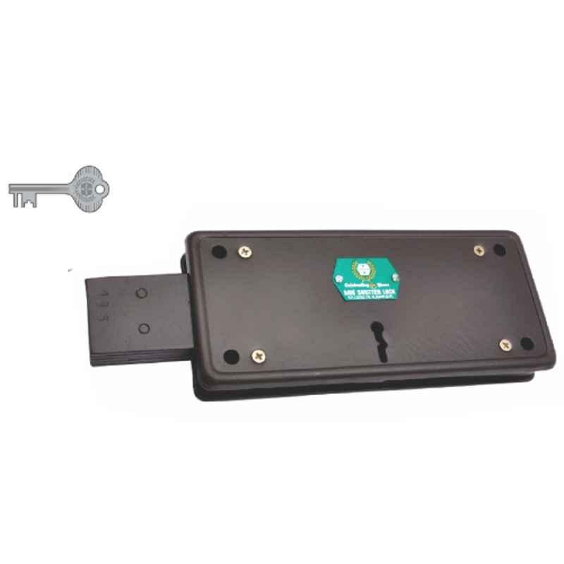 Harrison Lock 999 Iron 3 Turn PC Finish Side Shutter Lock with 2 Keys, 491