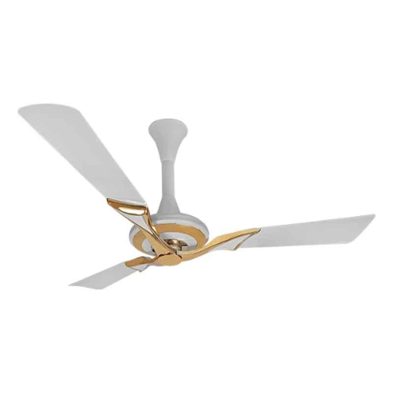 Breezalit Stella 70W Pearl White Designer Ceiling Fan, BZ049, Sweep: 1320 mm