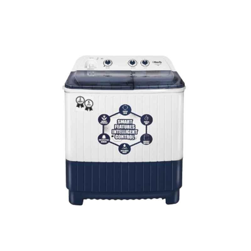 Burly Prisha 7.5kg Plastic White & Blue Semi Automatic Washing Machine