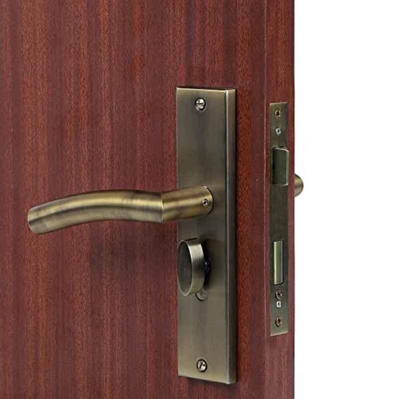 Handle Waala MG1105 8 inch 60mm Stainless Steel Antique Brass Finish Cylindrical Plate One Side Key Mortise Door Lock Set