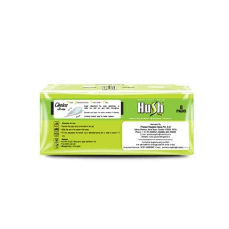 Hush Choice 8 Pcs 240mm Straight Sanitary Napkins with Wings, HCSNW-4-8 (Pack of 10)