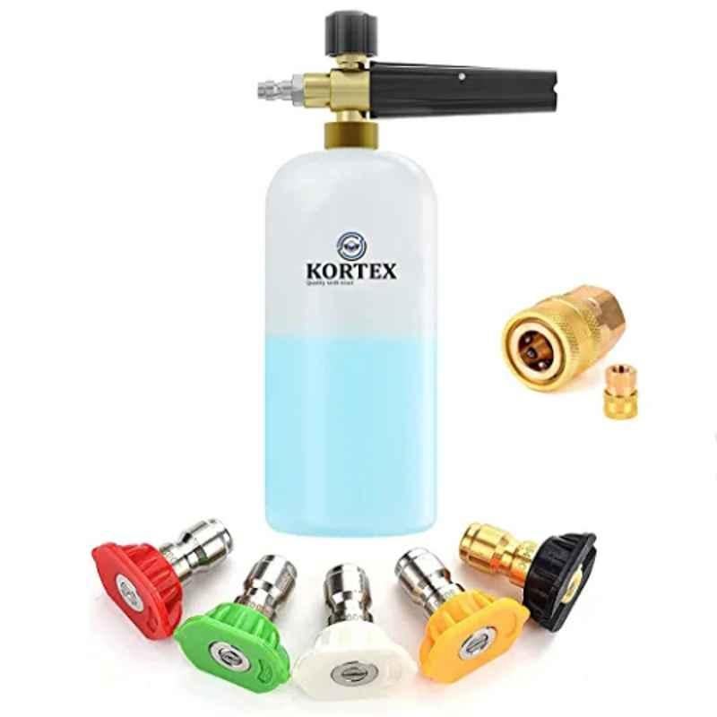 Kortex KAC-BFQN Professional Foam Lance Bottle with Brass Nozzle, Quick Connector & Degree Spray Nozzle