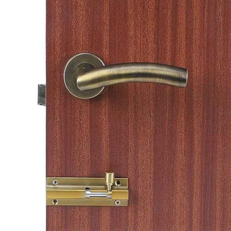 Homexpert MG-1105 Stainless Steel Antique Brass Finish Heavy Duty Mortise Door Lock Set with Bolt Latch & Pull Handle