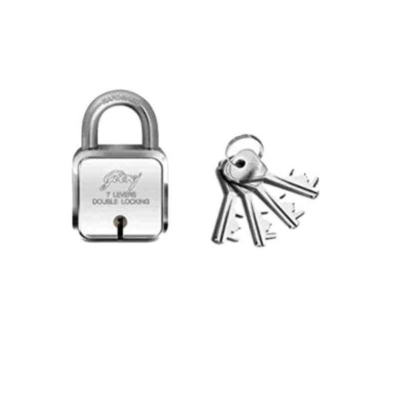 Godrej Silver Alloy Steel Square Padlock, 8153