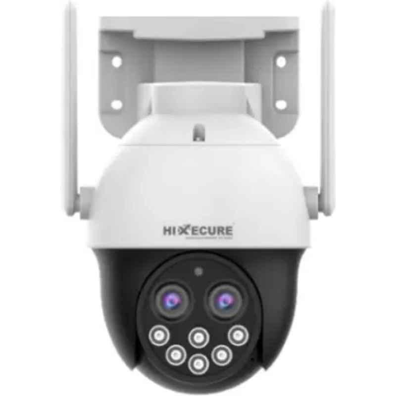 HiXecure 4MP 4G White Dual Lens Smart PT Security Camera, HX-SDL41L3-4G