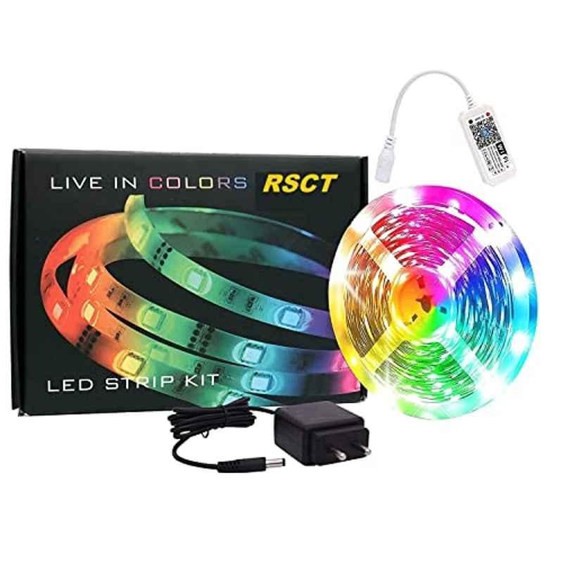 RSCT 240W 5m Plastic RGB 300 LED Rope Strip Light with Alexa Google Assistant, App Control Lighting Kit & Music Sync Colour Changing Lights, 5050
