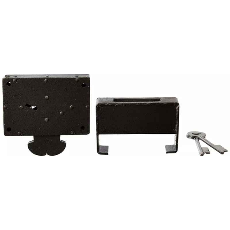 Harrison Iron Four Lever Center Shutter Lock Set, H-0179