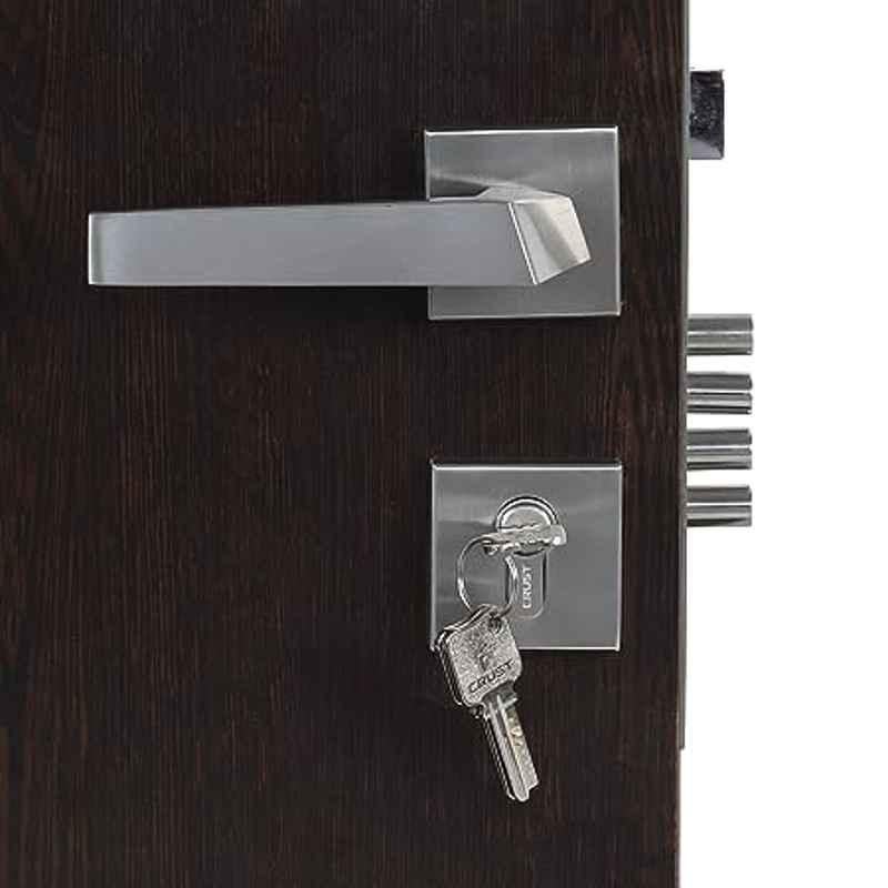 Handle Waala Rose Sana-R-BSK 60mm Stainless Steel Silver Both Side Key Mortise Door Lock Set