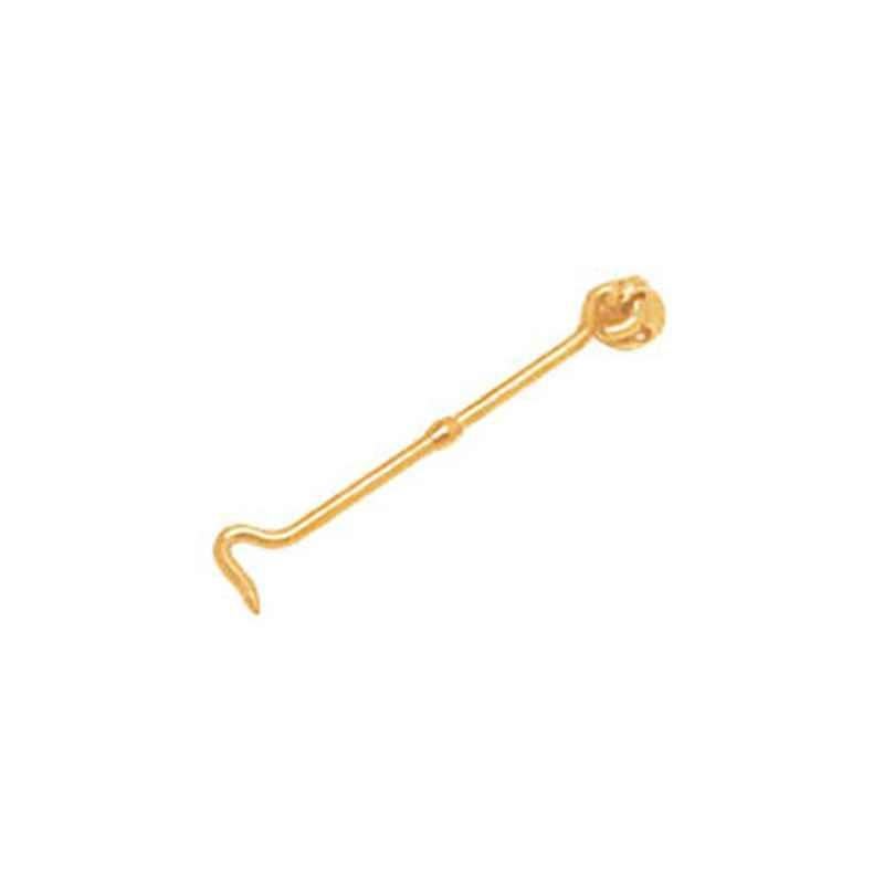 Smart Shophar 8 inch Brass Gold Heavy Grip Gate Hook, SHA10GH-GRIP-GL08-P1 (Pack of 3)