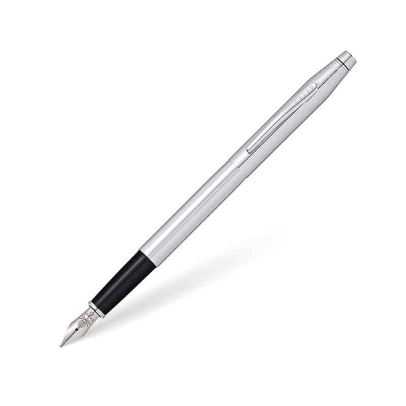 Cross Classic Century Black Ink Lustrous Chrome Finish Fountain Pen, AT0086-108FS