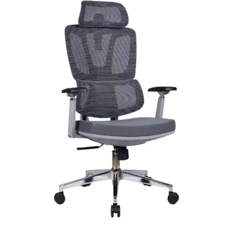 Styleseat 15x19x15 inch High Back Mesh Grey Ergonomic Office Chair with Adjustable Arm