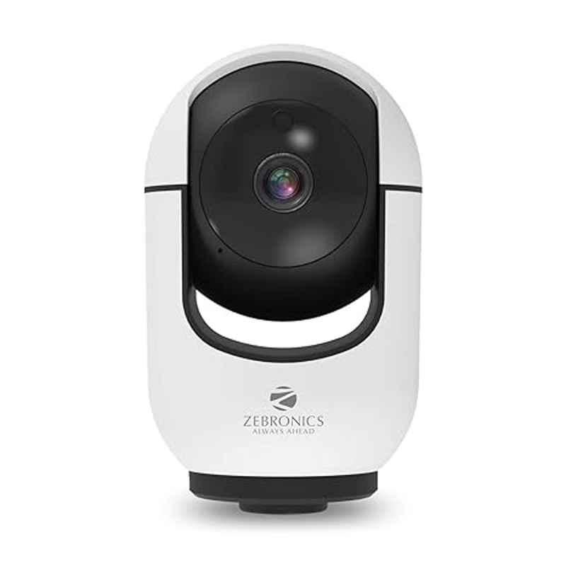 Zebronics 2 MP White Wall Mounted WiFi  PTZ Camera with Video Monitoring, Night Vision & Motion Tracking