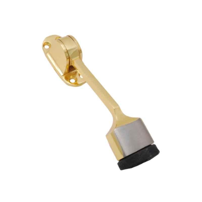 Smart Shophar 6 inch Brass Gold Silver Vanilla Door Stopper, SHA10ST-VANI-GS06-P1 (Pack of 5)
