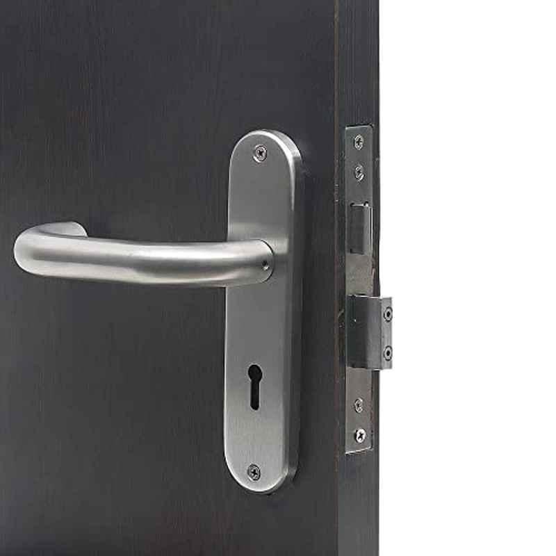 Homexpert MG-1103 8 inch Stainless Steel Silver Round KY Plate Mortise Door Lock Set