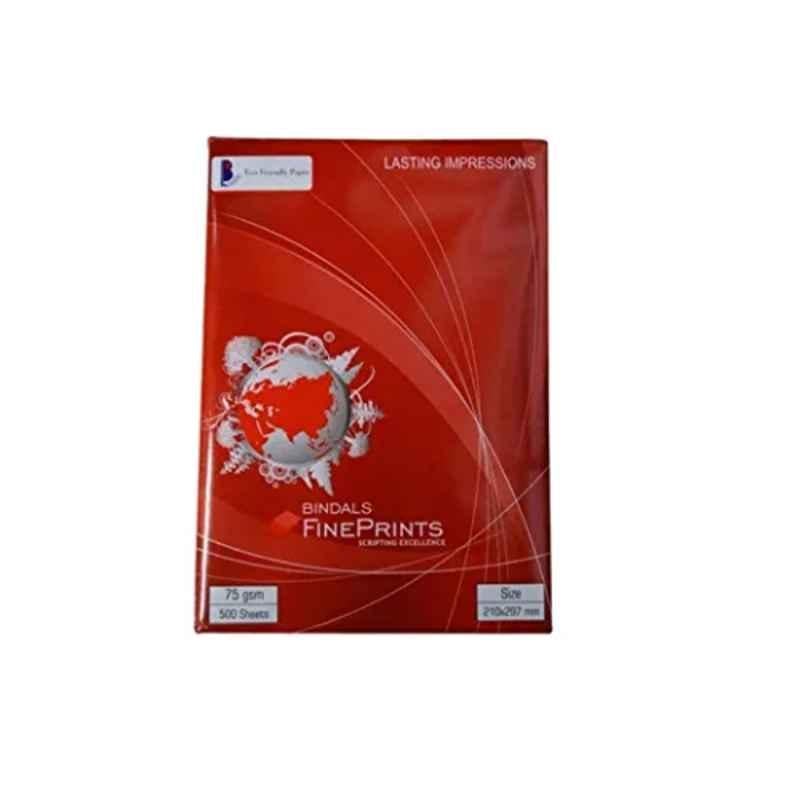 Bindal Fine Prints 500 Sheets 75 GSM White Copier Paper (Pack of 10 Reams)