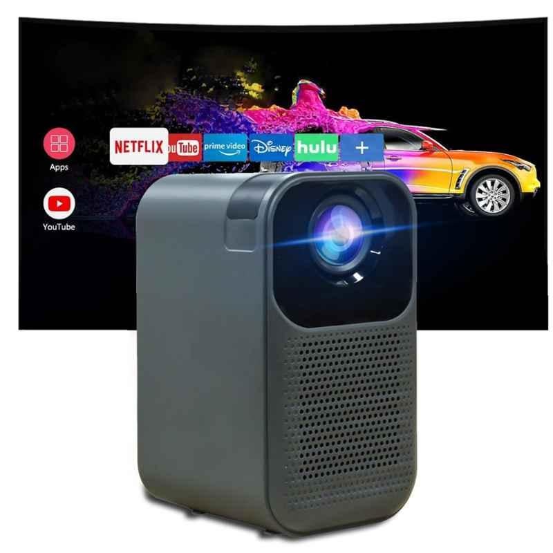 XElectron C8 Plus 1080p Grey Android LED Projector with 3800 Lumens, Dual Wi-Fi, Bluetooth, HDMI & USB