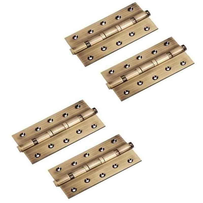 Smart Shophar 6x1.5x3 inch Brass Antique Bearing Hinge, SHA10HG-BEAR-AN6X1.5X3-P4 (Pack of 4)