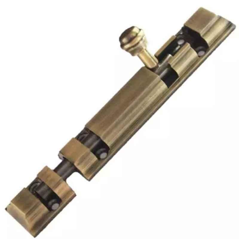 RiseOm 4 inch Royal Brass Antique Brass Finish Tower Bolt, RP-B6AI-PY9X