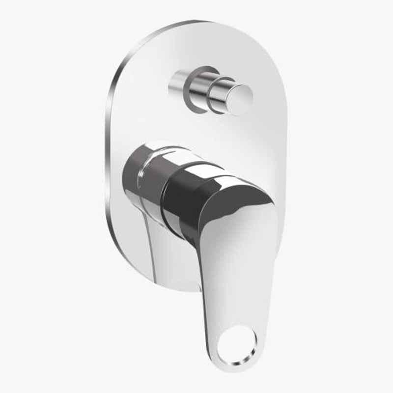 Kerovit Hydrus Plus Silver Chrome Finish Single Lever 2 Inlet High Flow Diverter Trims, KB511037