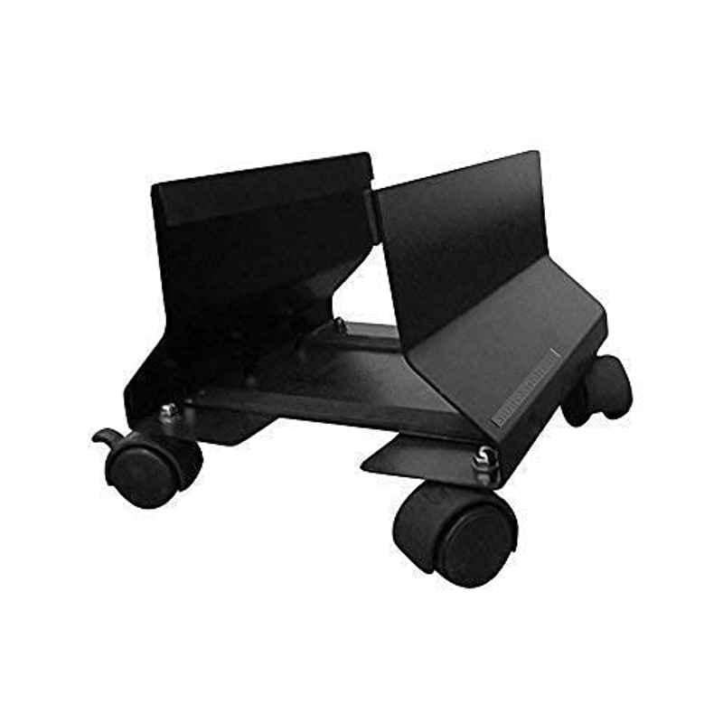 Galaxy 50kg Metal Black CPU Trolley with Castor Wheels (Pack of 3)