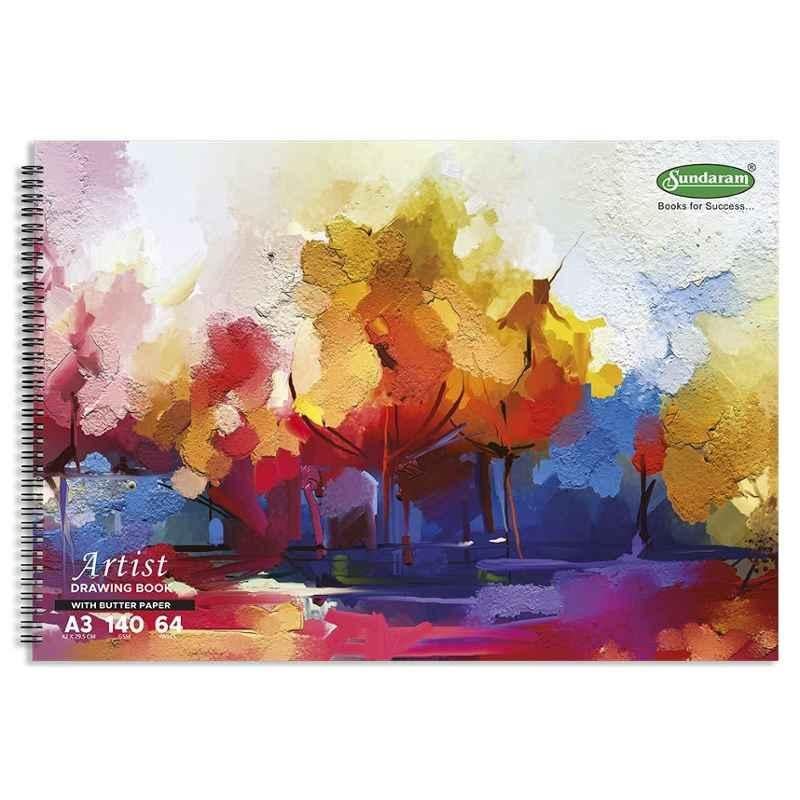 Sundaram 64 Pages A/3 Artist Drawing Book, D-12B