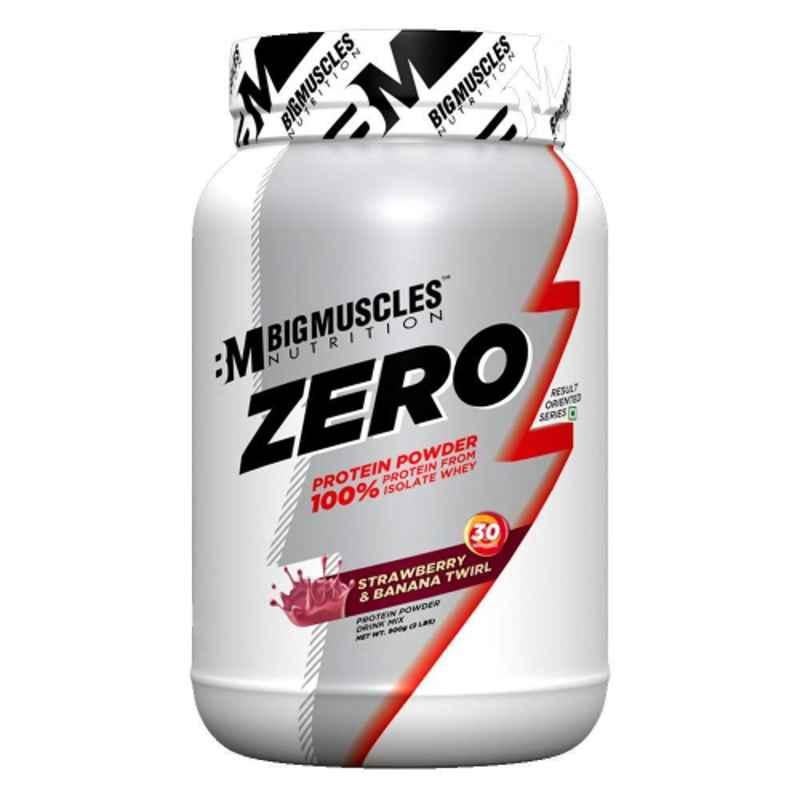 Big Muscles 0.9kg Strawberry Banana Twirl Zero Whey Protein