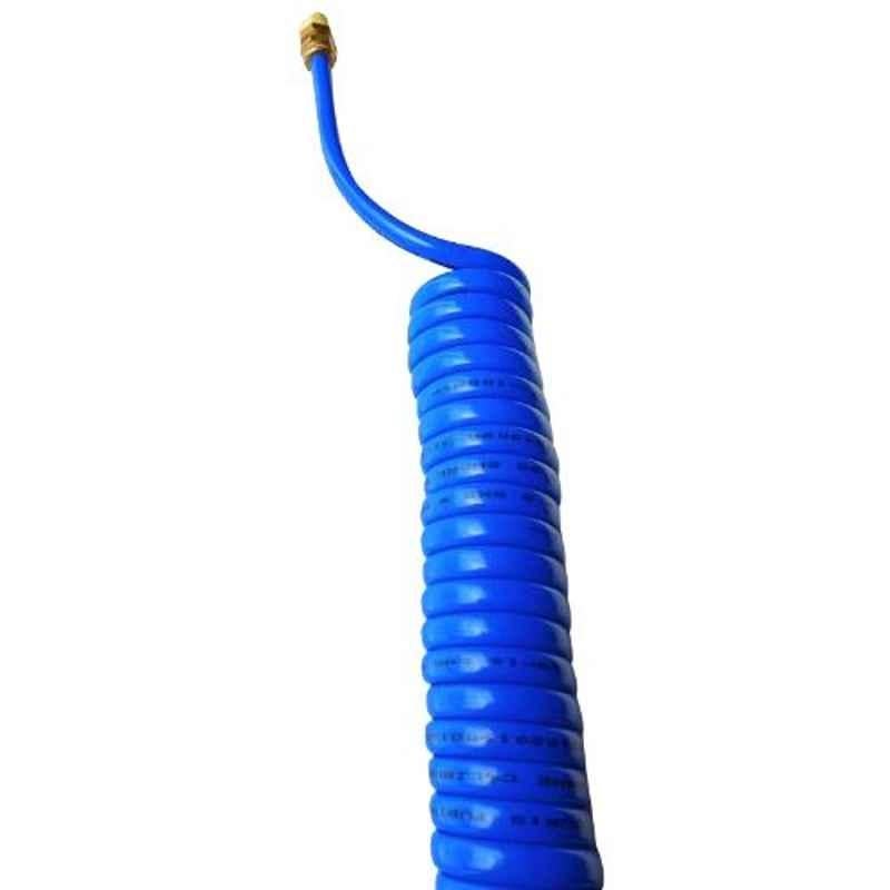Proline 6mm 5m Blue Recoil Hose with 1/4 inch Brass Male Connector, RCH05U0604