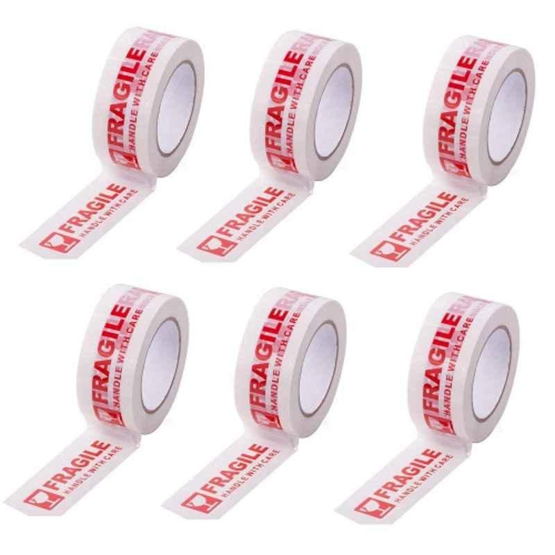 Veeshna Polypack 65m 2 inch Handle with Care Fragile Printed Tape, Fragile 05 (Pack of 24)