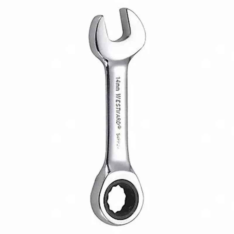 Westward 4-3/8 inch Alloy Steel Chrome Ratchet Wrench, 54PP27