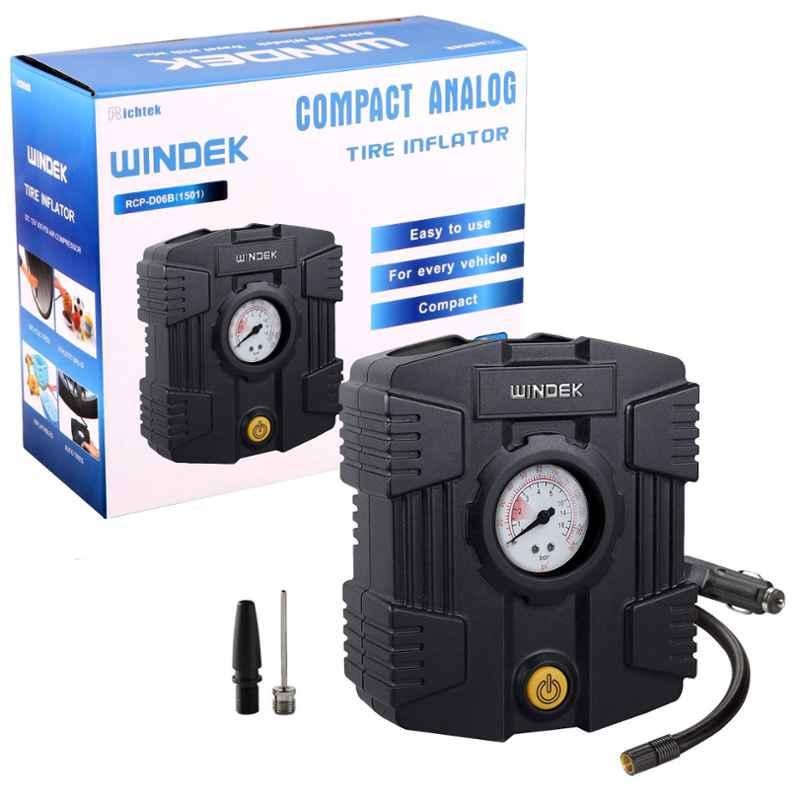 Windek 1501 Black Analog Tyre Inflator Multi Purpose Air Pump with Speedy Inflation