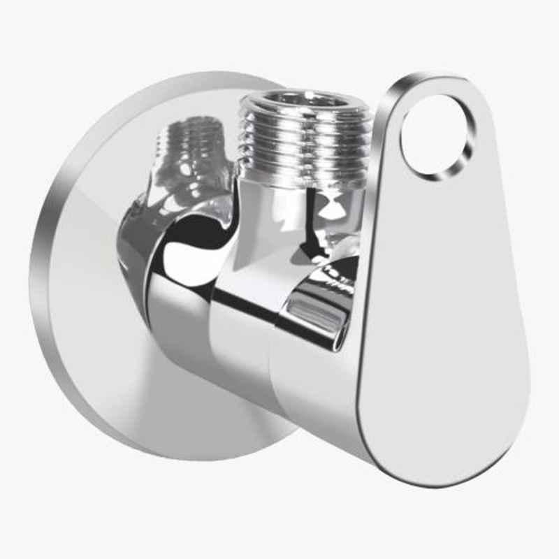 Kerovit Hydrus Plus Silver Chrome Finish Angular Valve with Flange, KB511003