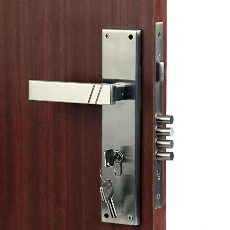Voltizi â€ŽSierra 10 inch â€ŽStainless Steel â€ŽMatt Finish Mortise Main & Bedroom Lock Set