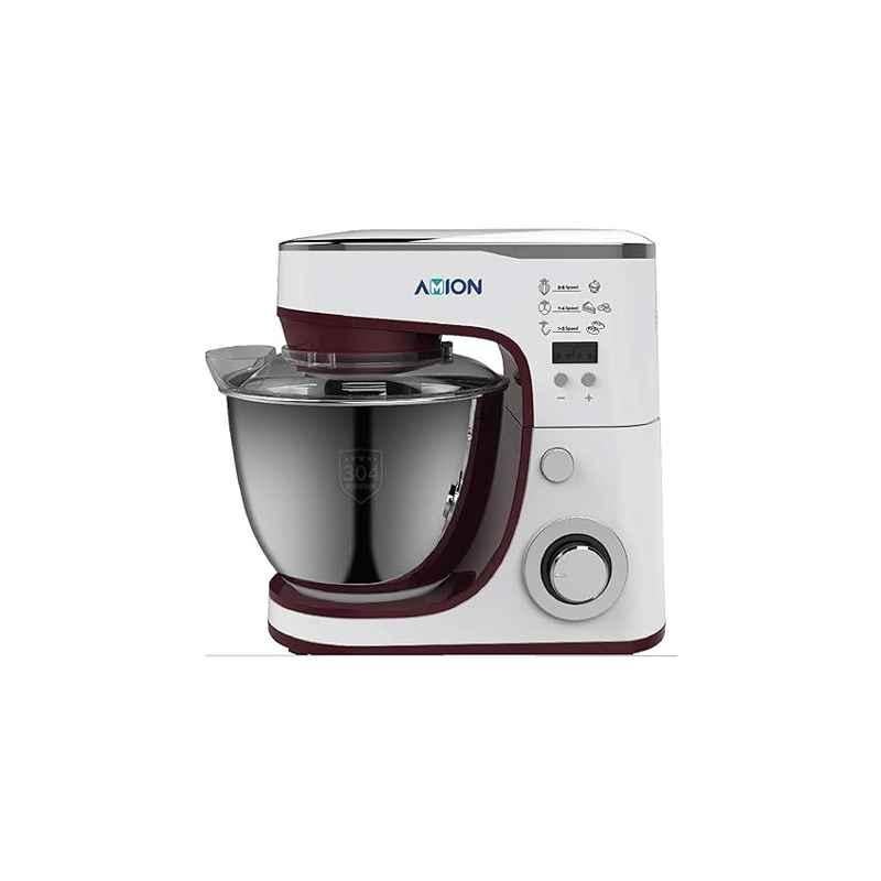 Amion 1000W 4 Litre Plastic White Stand Mixer, AM4310SM