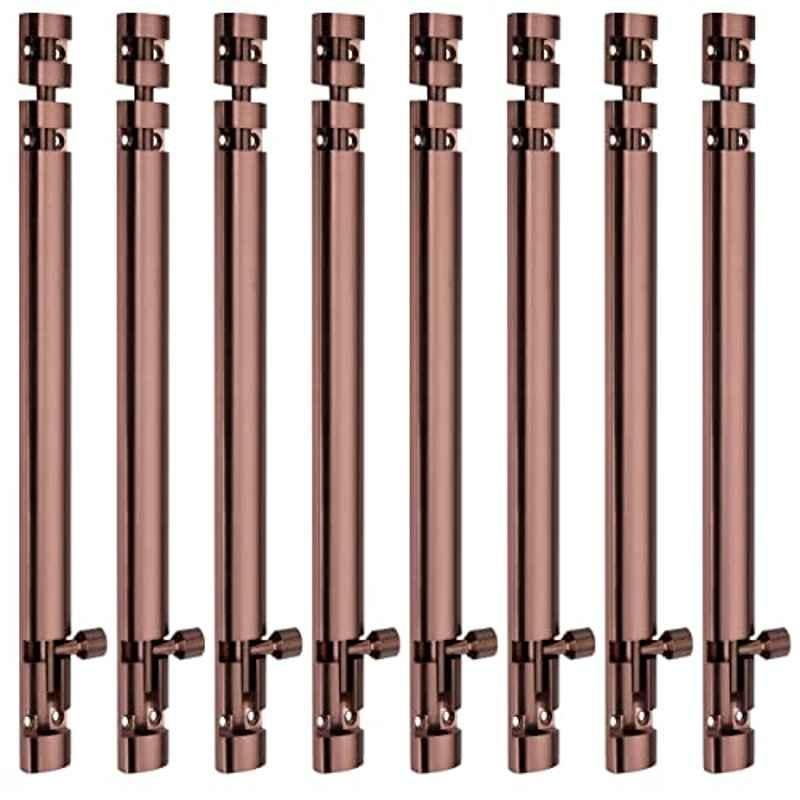 Screwtight Xylo 10 inch Aluminium Rose Gold Finish Tower Bolt, XYLO-RG-10IN-8 (Pack of 8)