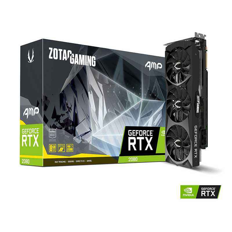 Zotac GeForce RTX 2080 AMP 8GB Gaming Graphics Card, ZT-T20800D-10P