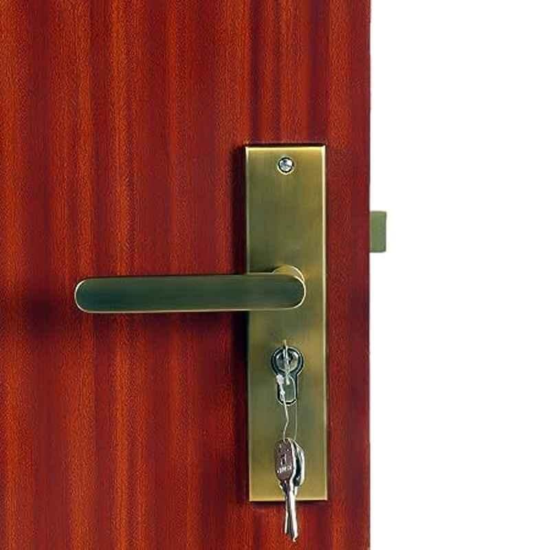 Handle Waala MG304 8 inch 60mm Stainless Steel Antique Brass Finish Cylindrical Plate Both Side Key Mortise Door Lock Set