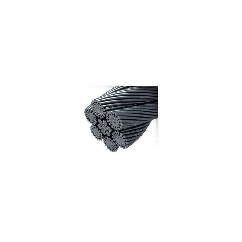 Mahadev 44mm IWRC Ungalvanised Steel Wire Rope, Size 6x37, Length: 1000 m