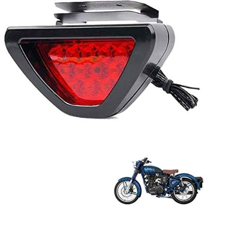 Kozdiko 12 LED Triangle Shape Bike Brake Light with Flash Mode for Royal Enfield Classic 500, koz_94830