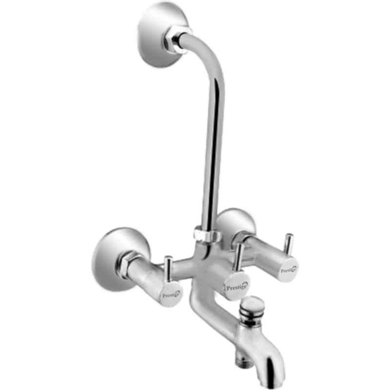 Prestige Dove Brass Chrome Finish 3 in 1 Telephonic Wall Mixer